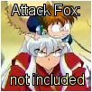 Shippo on top of Inuyasha's head saying 'Attack Fox: not included'