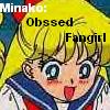 Mina with 'Minako: Obsessed Fangirl above her'