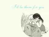 Manga picture Kagome hugging Inuyasha; 'I'll be there for you'